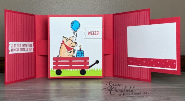 Horizontal Pop Out Bendy Card - Beautiful! - Suestampfield
